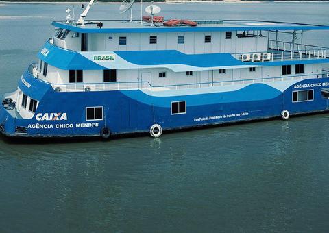 Auxílio Emergencial pode ser recebido em agências barco da Caixa no Amazonas