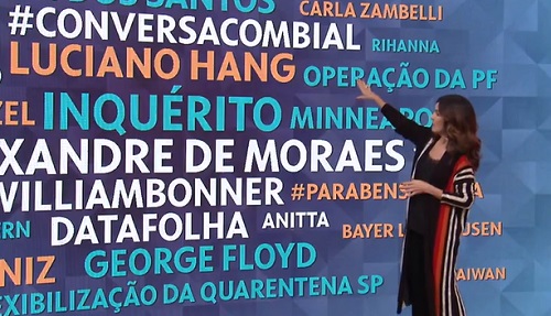 Fátima Bernardes elogia entrevista de William Bonner ao 'Conversa com Bial'