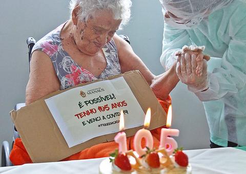 Com 105 anos, idosa de Manaus é a pessoa mais velha do Brasil a vencer a Covid-19 
