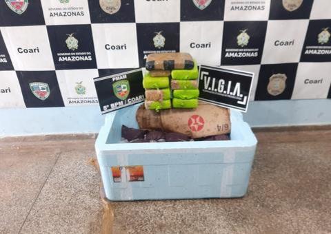 Drogas avaliadas em R$ 90 mil  que estavam escondidas em açaí são apreendidas no Amazonas