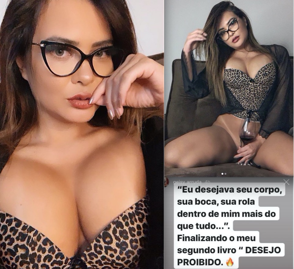 Sem calcinha, Geisy Arruda mostra trecho pesadíssimo de novo livro: 'desejava sua ****'