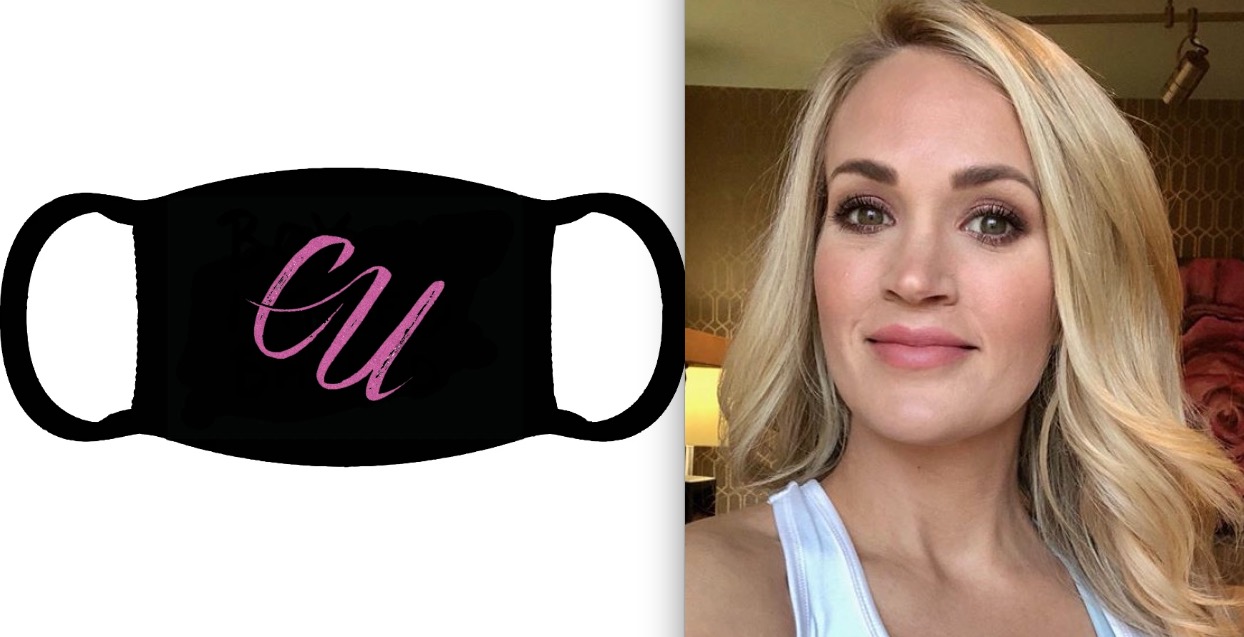 Cantora americana Carrie Underwood lança máscaras com suas iniciais e vira piada no Brasil