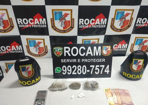 Mulher é presa com drogas em rip-rap da zona Sul de Manaus 