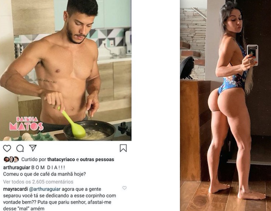 Mayra Cardi 'pira' ao ver foto de Arthur Aguiar sarado após separação e dá o que falar
