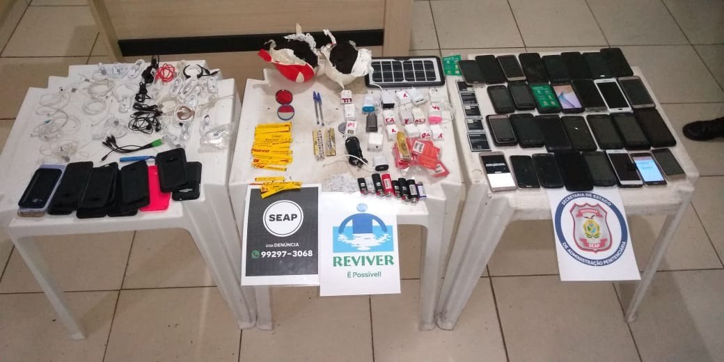 Agentes penitenciários impedem arremesso de produtos ilegais no Compaj