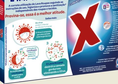 Lote de sabão em pó é suspenso após anúncio sobre coronavírus 