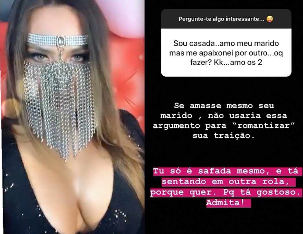 Geisy Arruda surpreende ao dar resposta a seguidora casada que se apaixonou por outro 