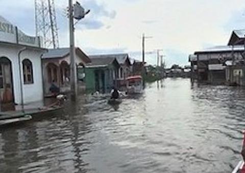 No Amazonas, enchente leva município a decretar situação de emergência