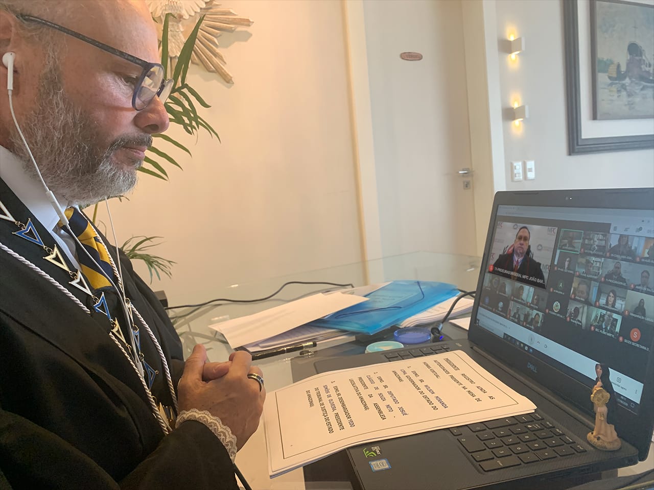 Em solenidade virtual, João Barroso é empossado procurador-geral do MPC por mais um biênio