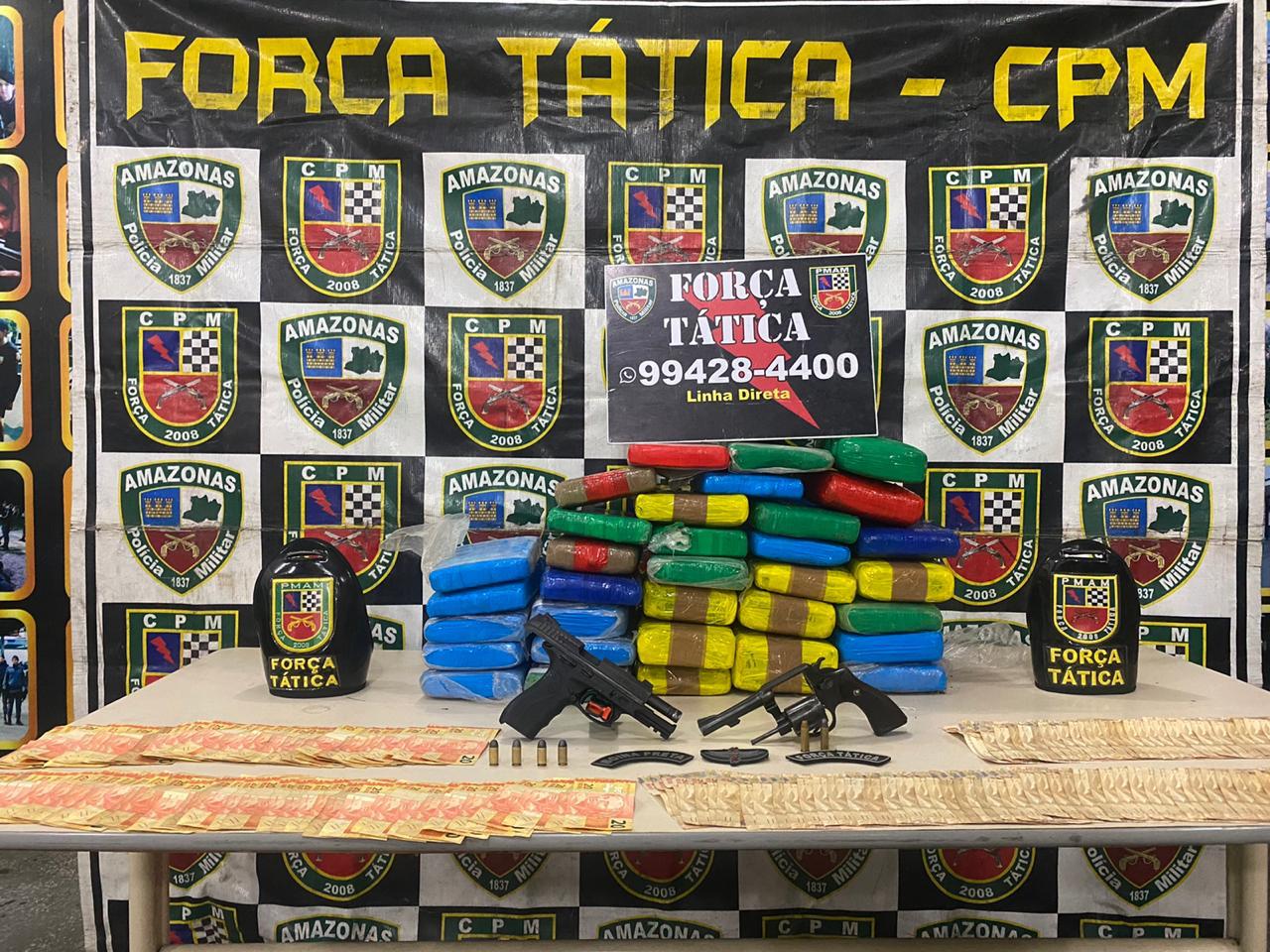 Em Manaus, homens são presos com droga avaliada em R$ 340 mil