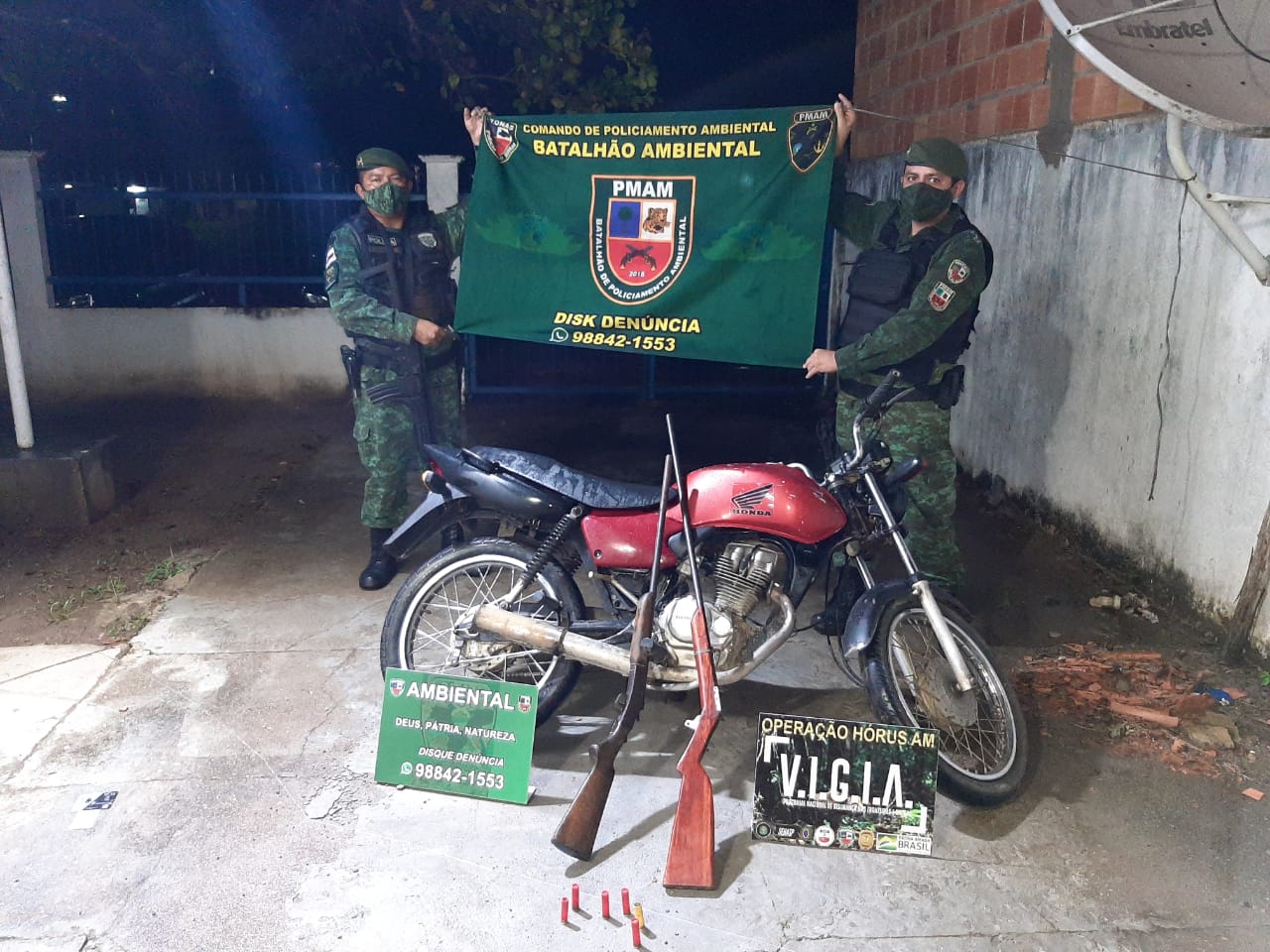 Homem é preso e adolescente apreendido por crimes ambientais e porte ilegal de arma de fogo no Amazonas 