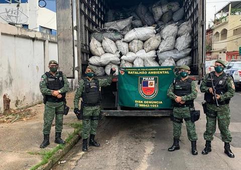 Homem é detido e caminhão com carvão ilegal é apreendido na rodovia AM-010 