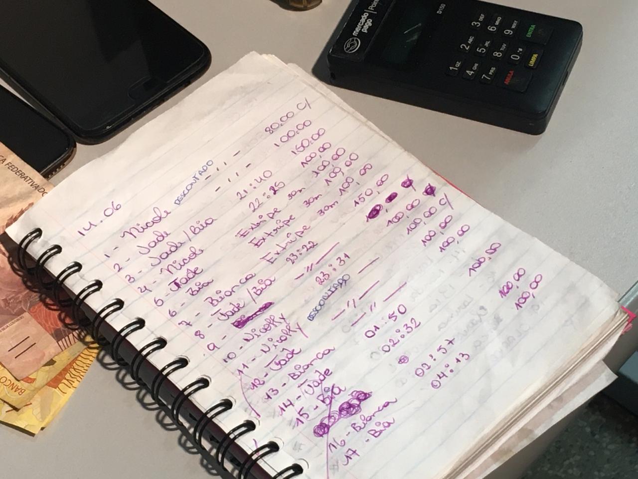 Celulares, dinheiro e caderno de anotações são apreendidos em casa de prostituição em Manaus 