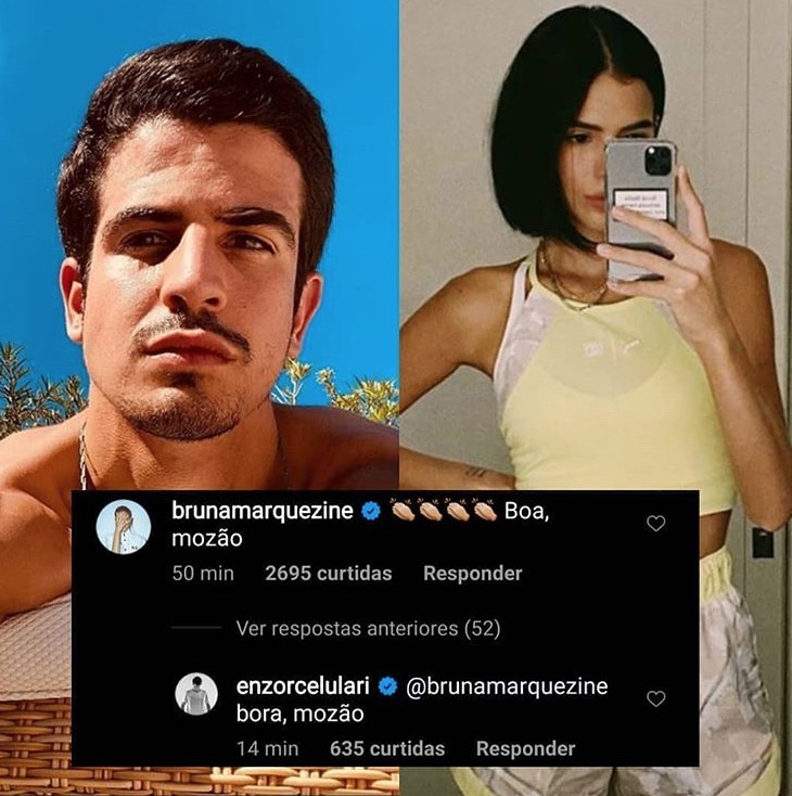 Em meio a boatos de affair, Bruna Marquezine deixa comentário carinhoso para Enzo Celulari