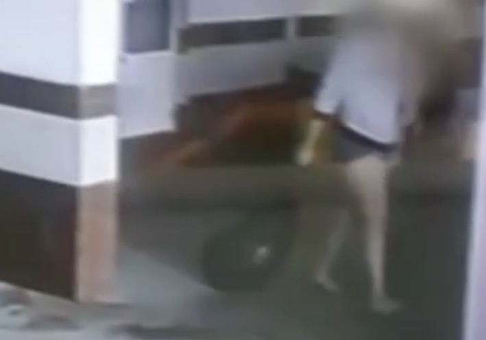 Mãe que atirou filho pela janela, foi flagrada arrastando corpo pelo prédio