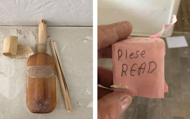 Pedreiro encontra 'segredo' em parede e emociona donos da casa