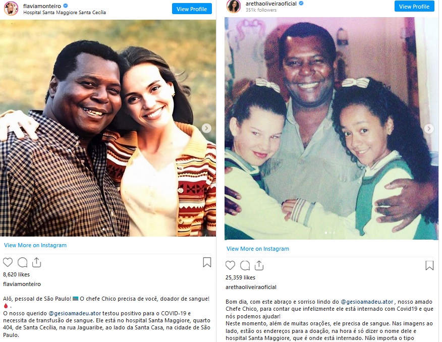 Famosos fazem apelo para ajudar ator de Chiquititas com Covid-19