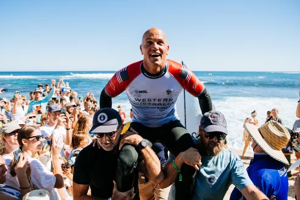 Maior campeão da história, Kelly Slater, se despede da WSL