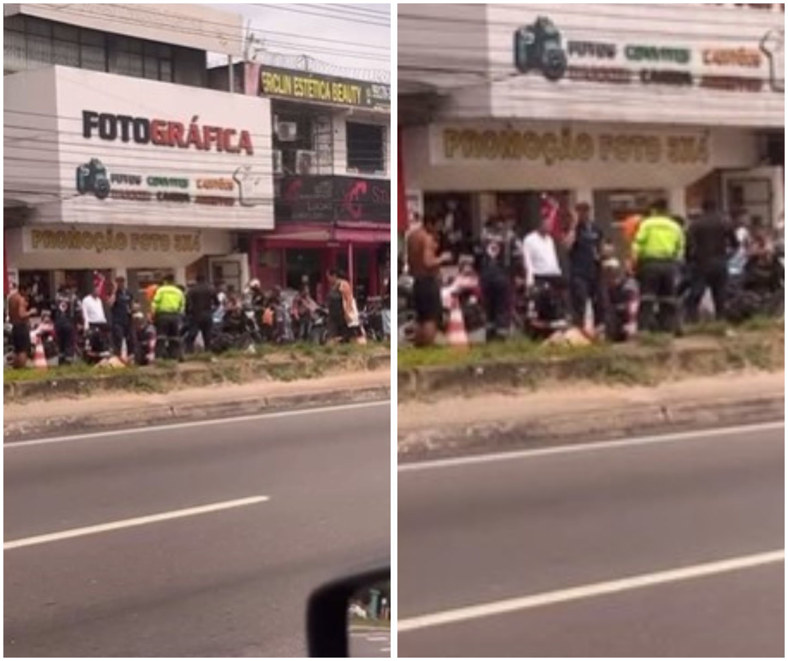 Acidente deixa 4 pessoas feridas e trânsito caótico na Av. Autaz Mirim
