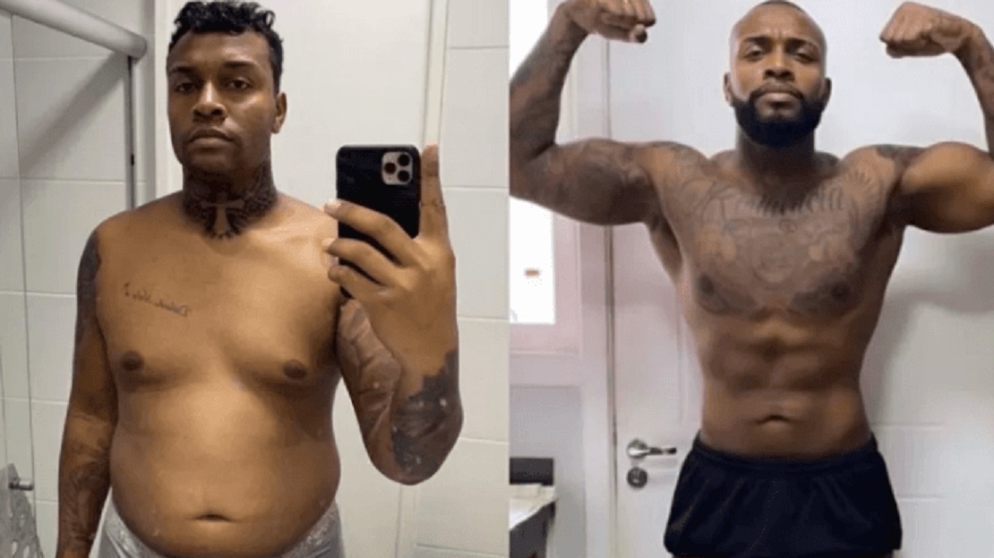 Ex-BBB Nego Di perde 30kg e mostra antes e depois: ‘tinha medo de morrer’