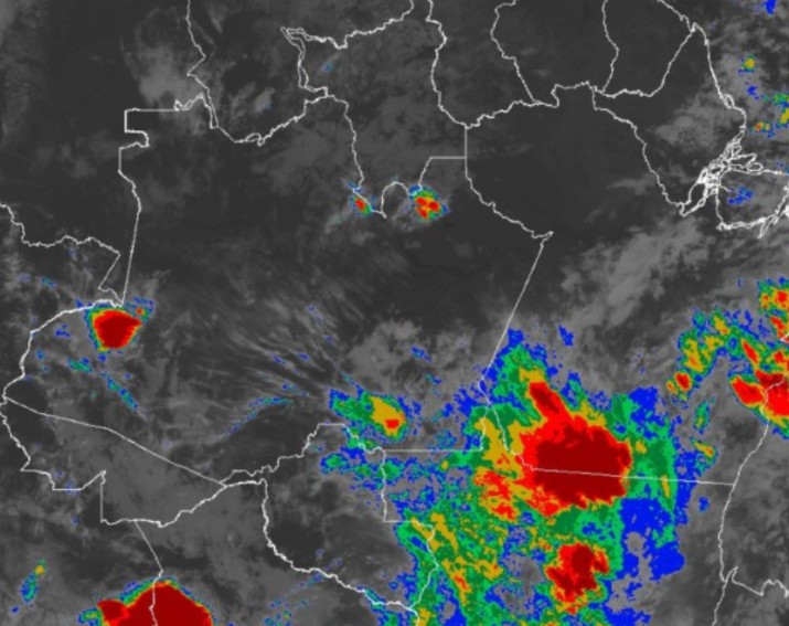 Amazonas tem alerta de chuva para o interior nesta segunda-feira