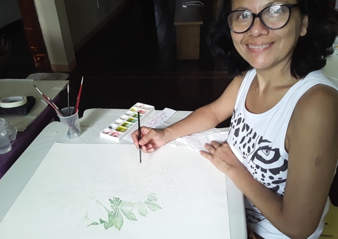 Artista plástica Rejane Marques comanda oficina gratuita em Manaus