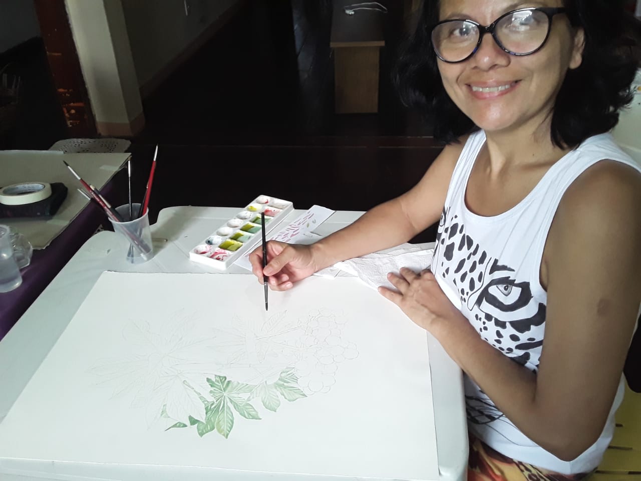 Artista plástica Rejane Marques comanda oficina gratuita em Manaus