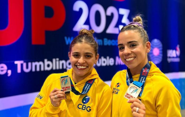 Brasileiras são prata na Copa do Mundo de ginástica de trampolim