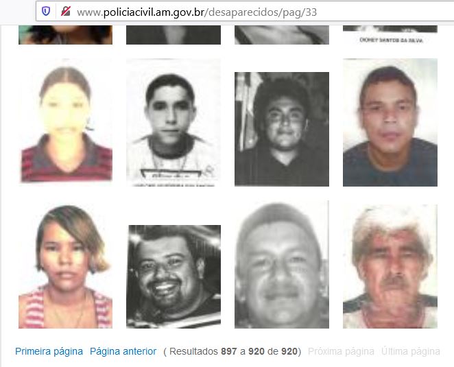 Polícia Civil do Amazonas registra 12 desaparecimentos em dezembro