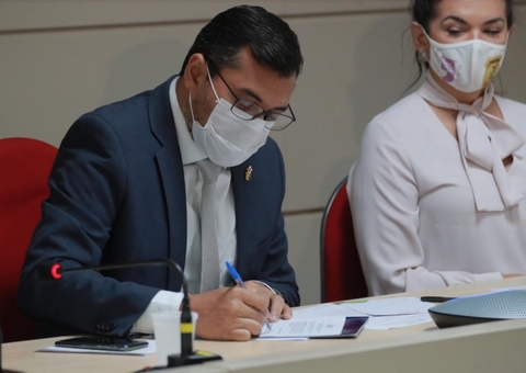 Wilson Lima assina termo de cooperação para fortalecer combate à Covid