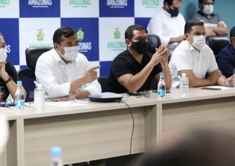 Governador e equipe do Ministério da Saúde definem medidas contra covid-19