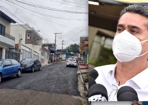 Prefeito de Manaus sobre asfalto na frente de casa: ‘o rapaz errou’