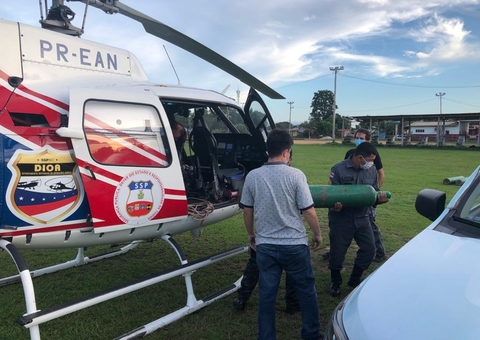 Caos na saúde: Cilindros de oxigênio são levados para município do Amazonas