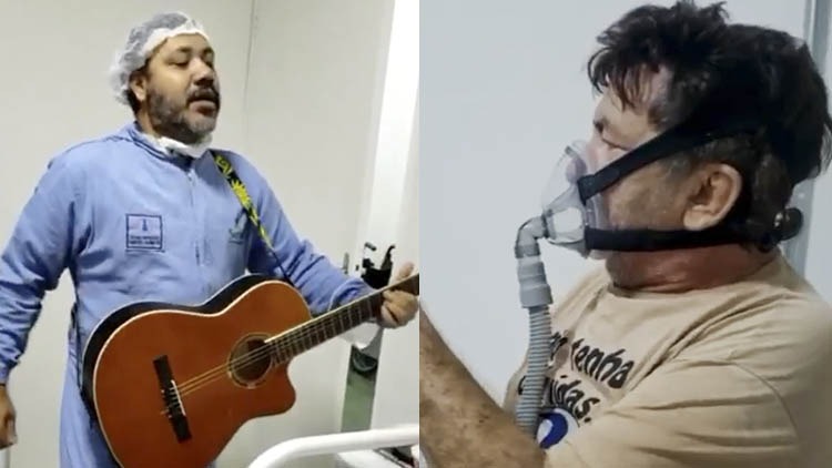 Vídeo: Nunes Filho recebe homenagem em hospital onde está internado