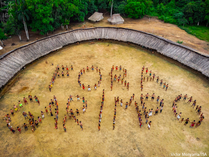Indígenas fazem protestos contra legalização do garimpo