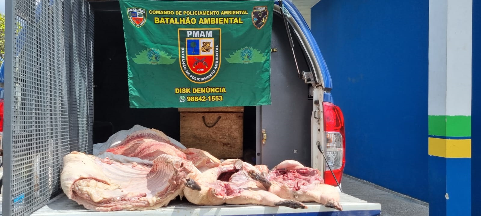 Mulher é presa com 99 quilos de carne de caça em feira de Manaus