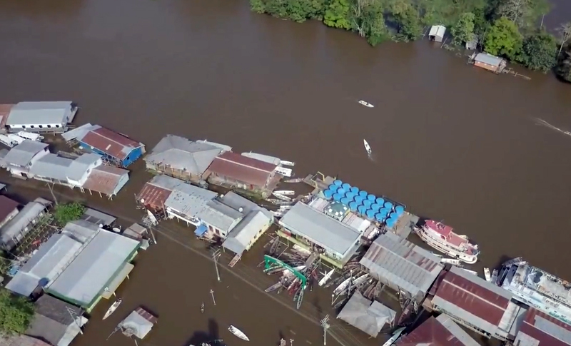Cheia 2025: Mais de 90% do município de Anamã está inundado