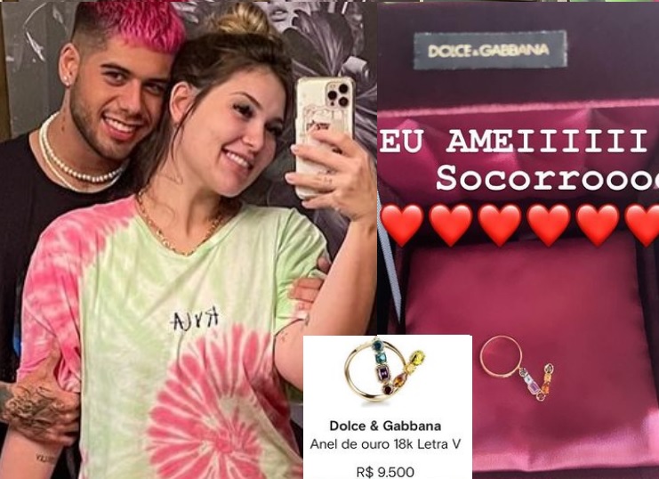 Virginia ganha presente de R$ 9,5 mil em 1º Dia dos Namorados com Zé Felipe