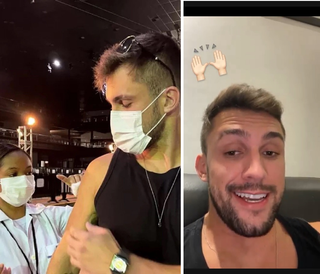Ex-BBB Arthur se vacina contra Covid aos 26 anos  e rebate críticas