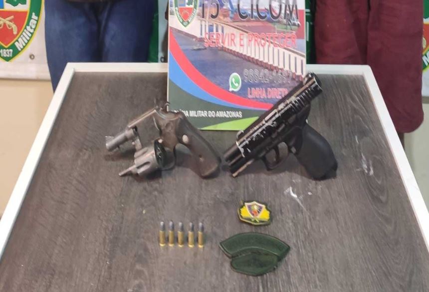 Trio é preso ao ser flagrado durante assalto a comércio em Manaus 