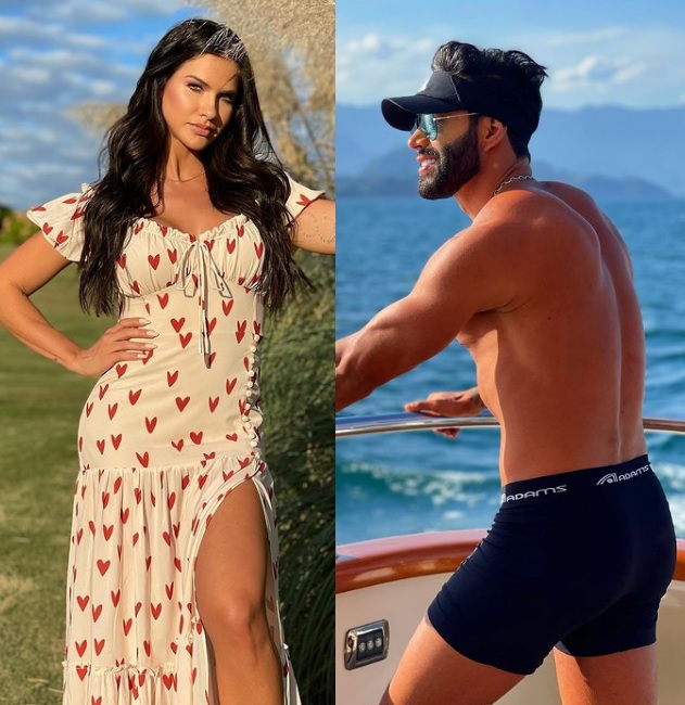  Andressa Suita ‘marca território’ em foto de Gusttavo Lima