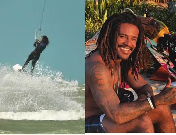 Atleta morre durante competição de kitesurf após linha enroscar no pescoço