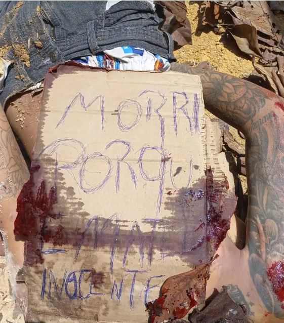 "Menor P" é encontrado morto com bilhete de assassinos na AM-010