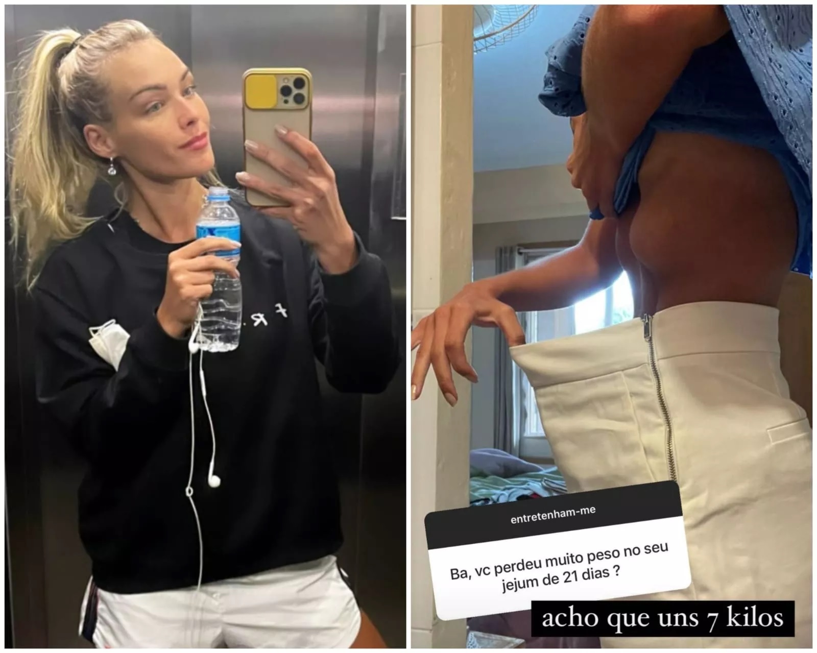 Ex-BBB Bárbara Heck mostra costelas aparentes após jejum de 21 dias 