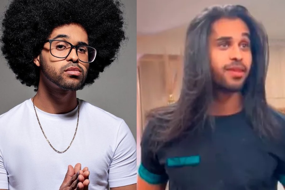 Ex-BBB Luciano alisa cabelos e fica irreconhecível; veja como ficou