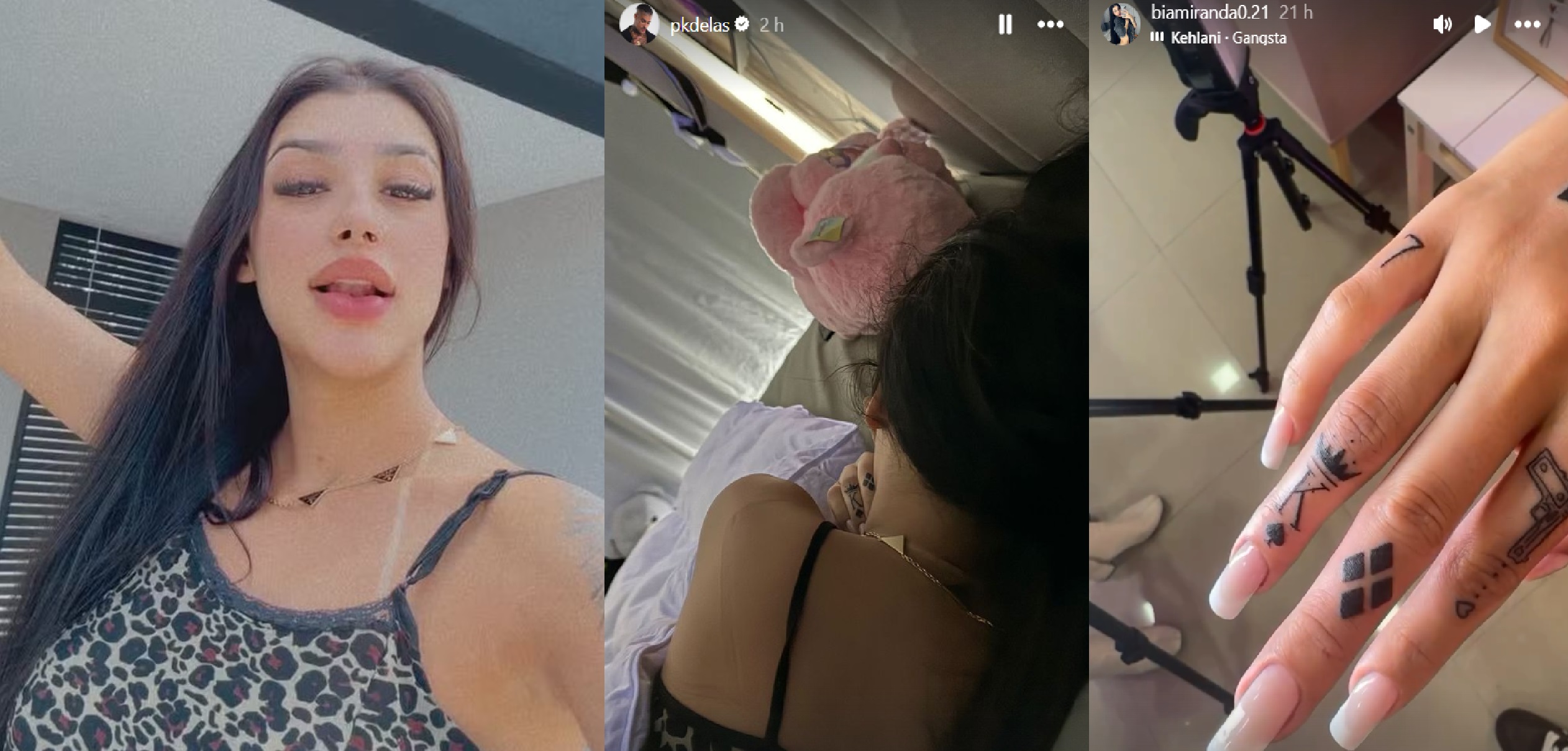 Novo affair? PK Delas posta foto na cama com Bia Miranda 