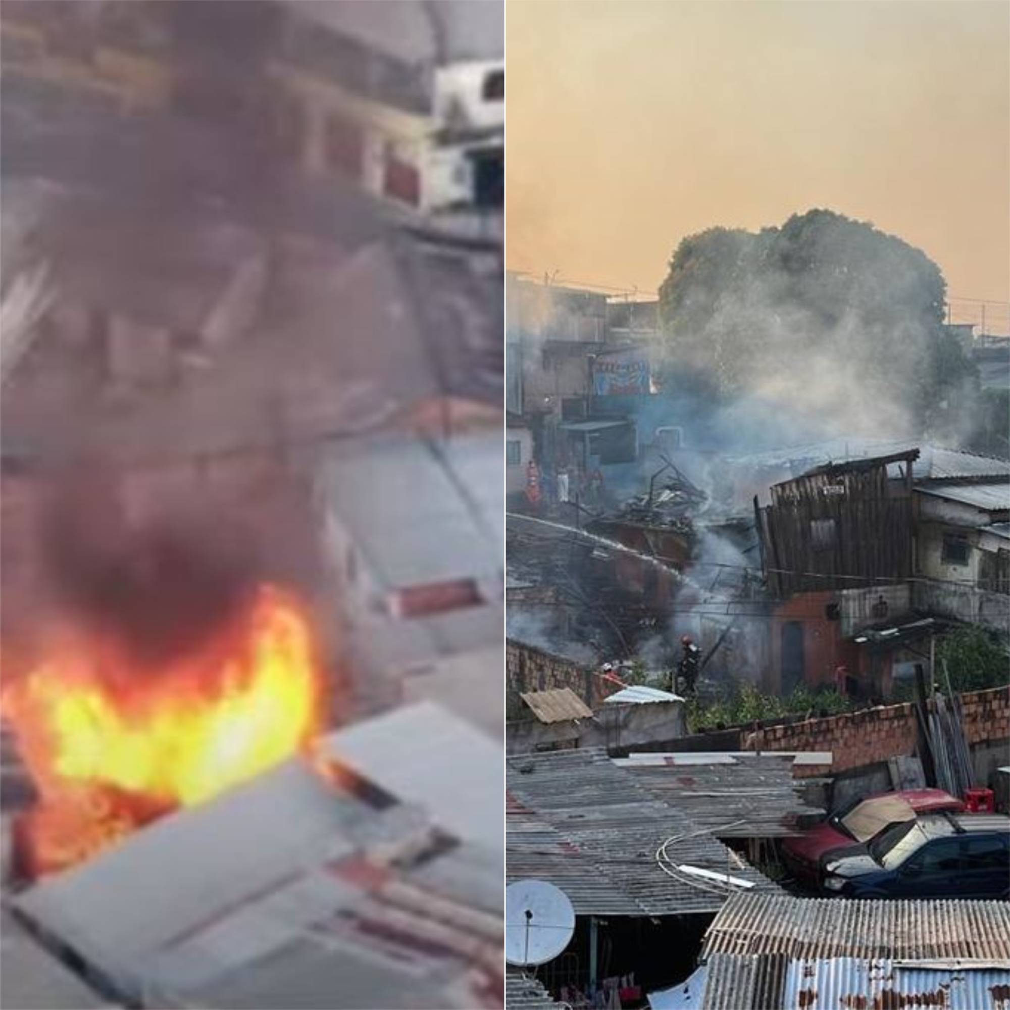 Incêndio destrói estância e deixa 6 famílias desabrigadas em Manaus