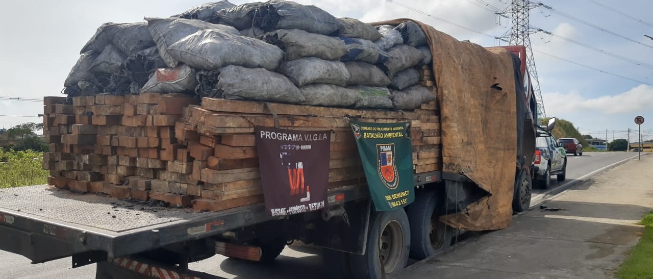 Homem é detido com madeira e carvão na AM-010