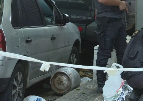 Vídeo: Veja momento em que botija de gás é jogada de prédio e mata vendedor