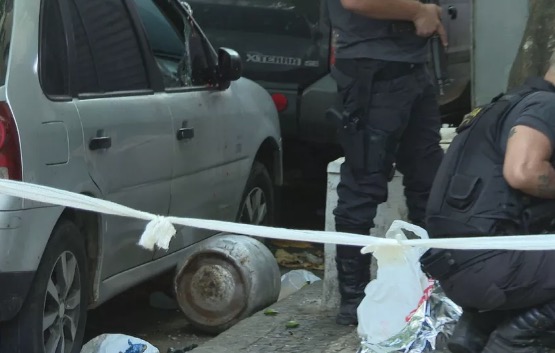 Vídeo: Veja momento em que botija de gás é jogada de prédio e mata vendedor